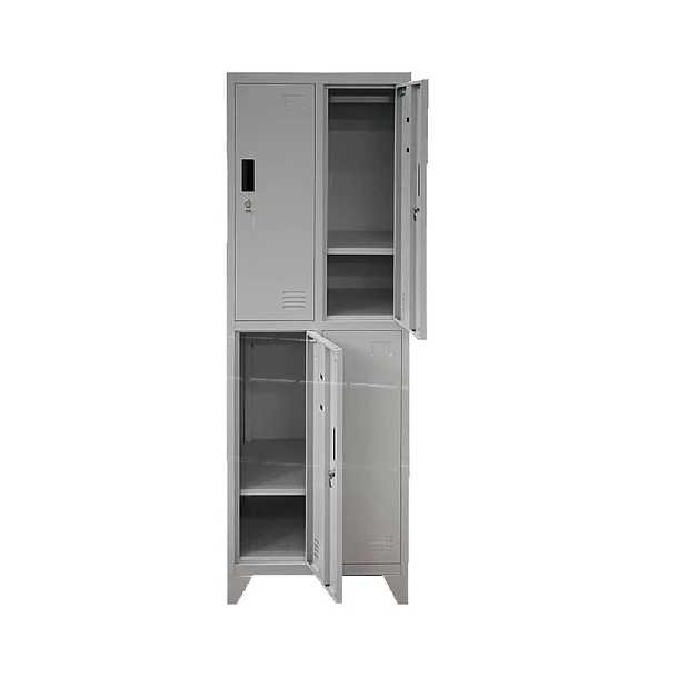 ARMARIO METALICO GUARDARROPAS DE 2 CUERPOS Y 4 COMPARTIMIENTOS - Imagen 3